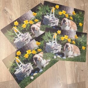 Easter Bunny and Basket Placemats - Set of 4